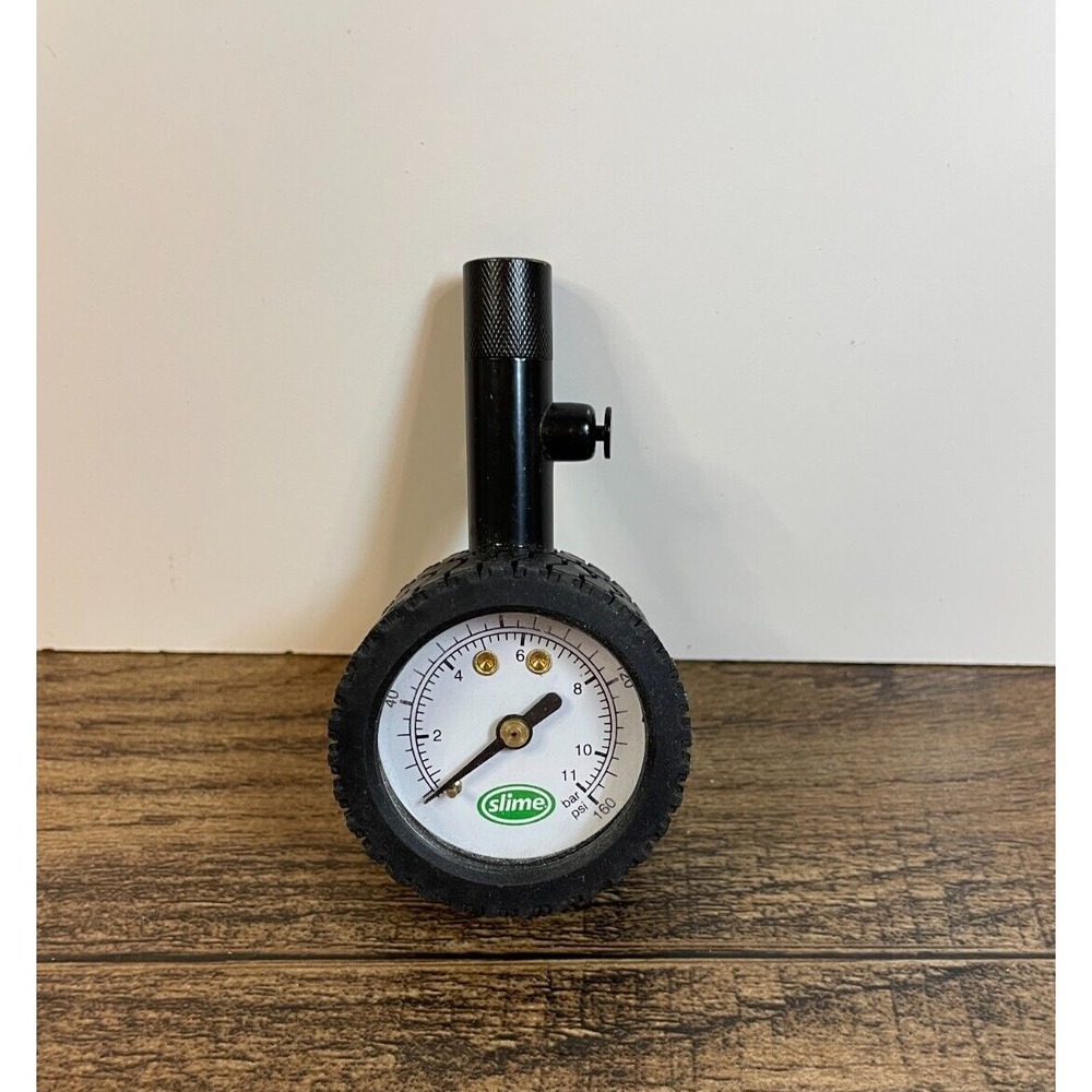 Slime Brand Tire Shaped Pressure Gauge 160 PSI Slime